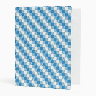 Blue-white squares background mini binder