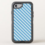Blue-white squares background OtterBox defender iPhone SE/8/7 case