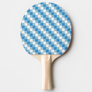 Blue-white squares background Ping-Pong paddle
