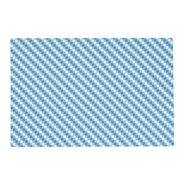 Blue-white squares background placemat (Front)