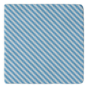 Blue-white squares background trivet