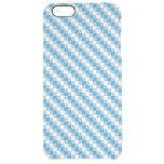 Blue-white squares background clear iPhone 6 plus case