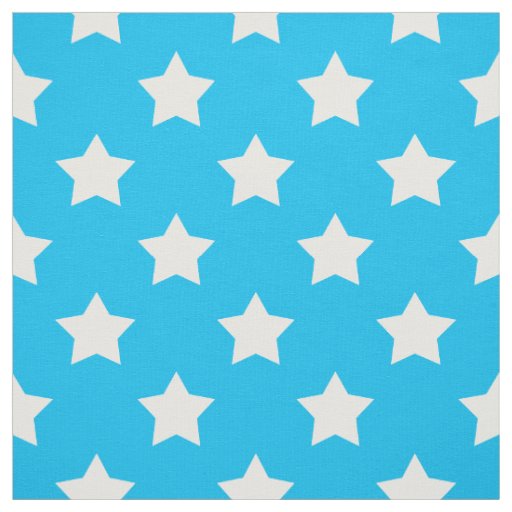 Blue White Stars Pattern Decorative Textile Fabric