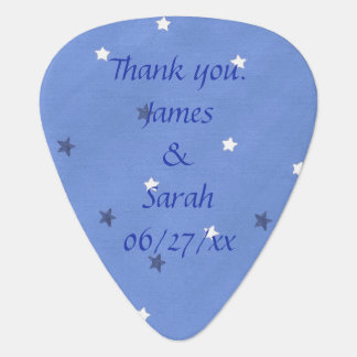 Blue White Stars Personalized Guitar Picks Favors