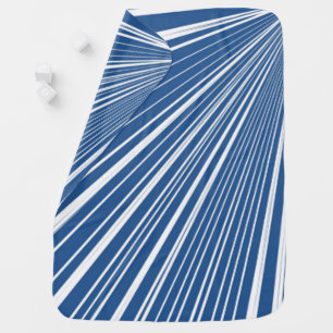 Blue White Stripe Baby Blanket