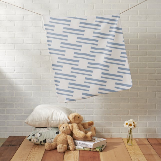 Blue & White Stripe Baby Blanket (In Situ)