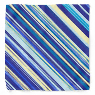 Blue White Stripe Bandana