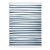 Blue White Stripe Custom Lamp Shade (Left)