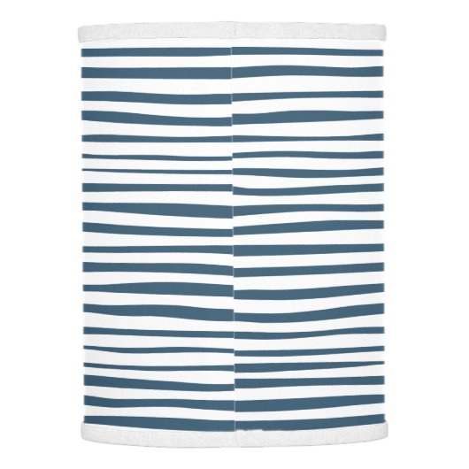 Blue White Stripe Custom Lamp Shade (Back)
