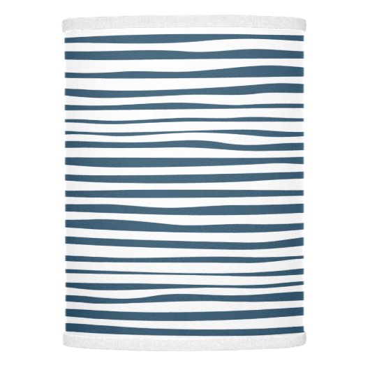 Blue White Stripe Custom Lamp Shade (Front)