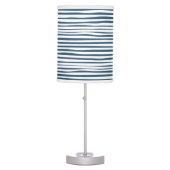Blue White Stripe Custom Table Lamp (Front)