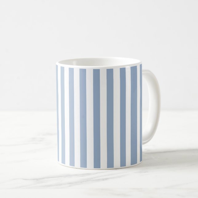 Blue & White Stripe Mug  (Front Right)