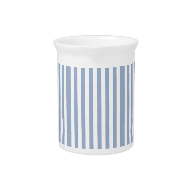 Blue & White Stripe Pitcher  (Front)