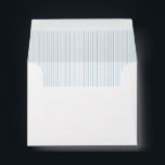 Blue & White stripe Return Address  Envelope<br><div class="desc">Elegant and simple Return address envelope with blue and white pin stripe interior.</div>