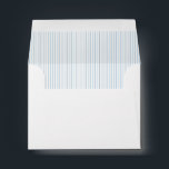 Blue & White stripe Return Address  Envelope<br><div class="desc">Elegant and simple Return address envelope with blue and white pin stripe interior.</div>