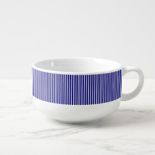 Blue & White Stripe Soup Mug
