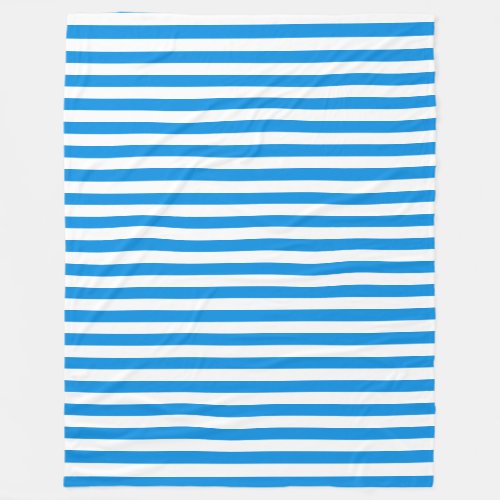 Blue White Striped Elegant Template Modish Fleece Blanket