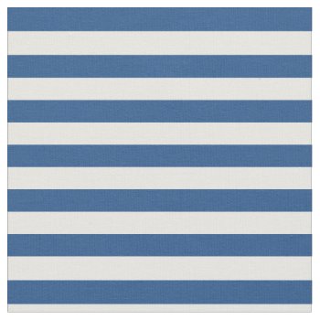 Blue & White Striped Fabric by StripyStripes at Zazzle