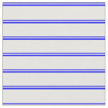 [ Thumbnail: Blue & White Striped/Lined Pattern Fabric ]