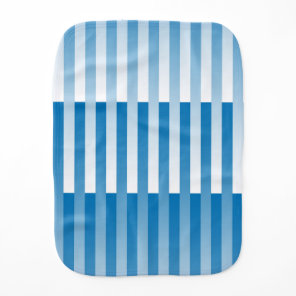Blue White Striped Pattern Baby Burp Cloth