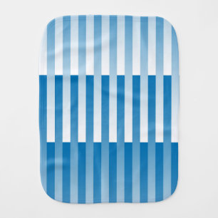 Blue White Striped Pattern Baby Burp Cloth