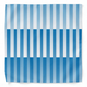 Blue White Striped Pattern Bandana
