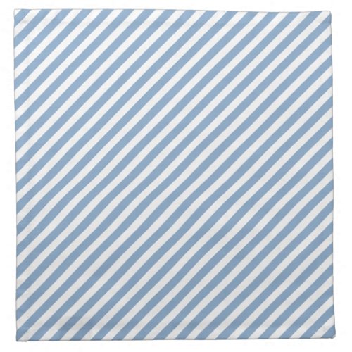 Blue  White Striped Pattern Cloth Napkin