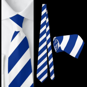 Blue White Striped Pattern          Neck Tie