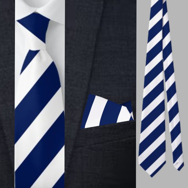 Blue White Striped Pattern          Neck Tie (Creator Uploaded)