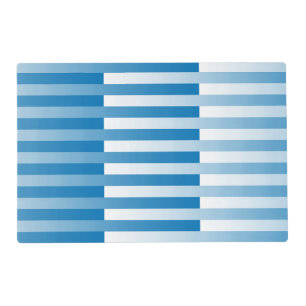 Blue White Striped Pattern Placemat
