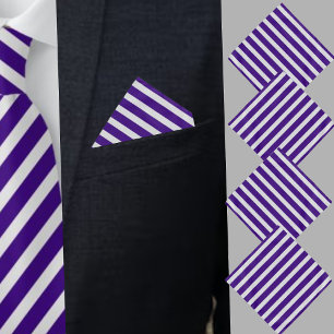 Blue & White Striped Wedding Pocket Square Bandana