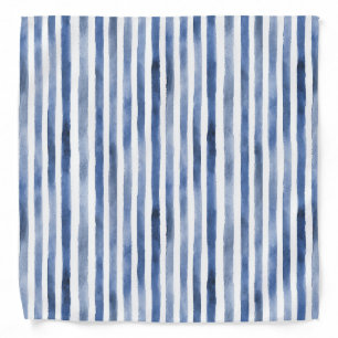 Blue White Stripes Bandana