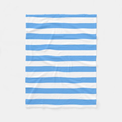 Blue White Stripes Elegant Template Decorative Fleece Blanket