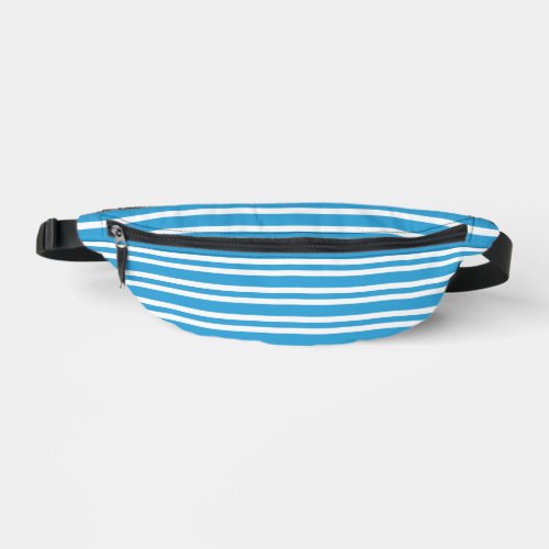 Blue White Stripes Pattern Fanny Pack