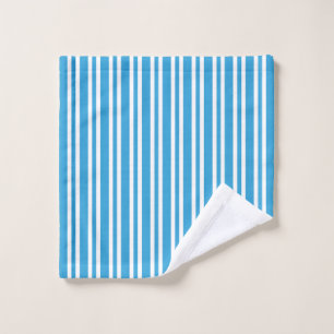 Blue White Stripes Pattern Wash Cloth