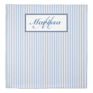 Blue White Stripes Reversible Grey White Stripes Duvet Cover