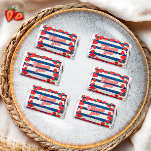Blue White Stripes Strawberry Theme Party Favors