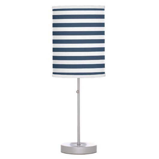 Blue/White Stripes Table Lamp (Front)