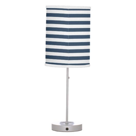 Blue/White Stripes Table Lamp (Back)