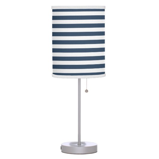 Blue/White Stripes Table Lamp (Left)