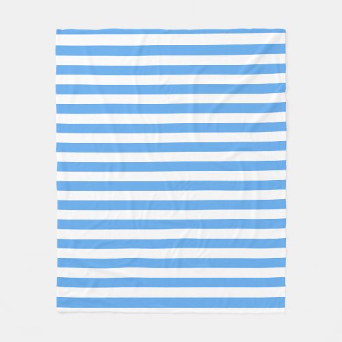 Blue White Stripes Template Decorative Medium Fleece Blanket