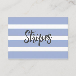 Blue White Summer Coastal Stripe Pattern Business Card