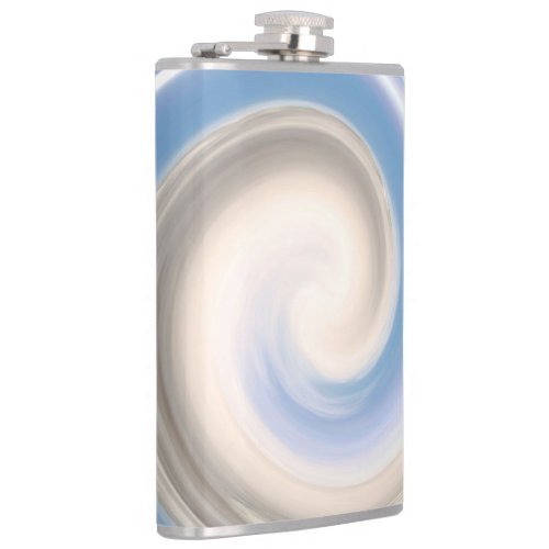 Blue White Swirl Abstract Patterns Cute Pretty Flask