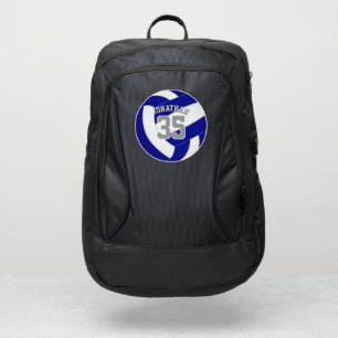 blue white team colors boys girls volleyball port authority® backpack