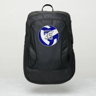 blue white team colors boys girls volleyball port authority® backpack