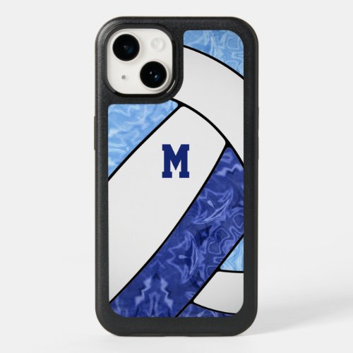 blue white team spirit gifts girly volleyball OtterBox iPhone 14 case