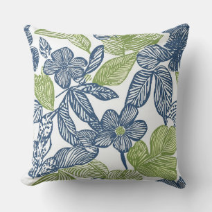 Blue & White Throw Pillow