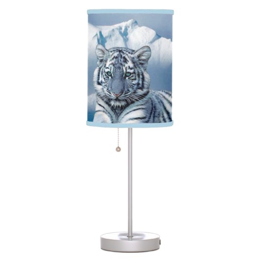 Blue White Tiger Table Lamp (Right)