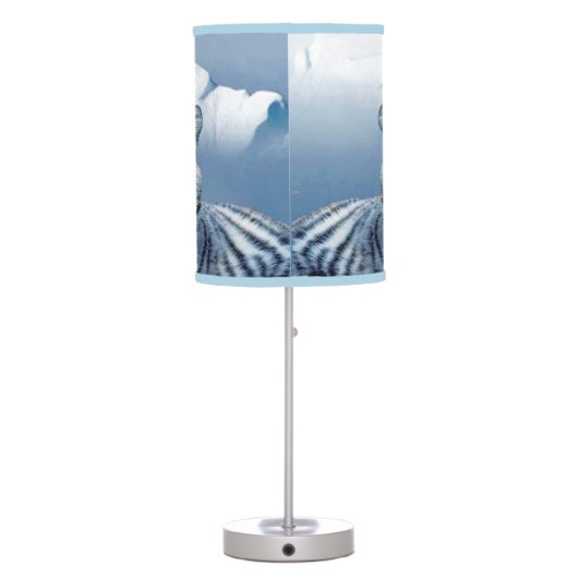 Blue White Tiger Table Lamp (Back)