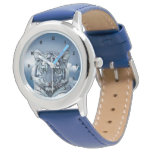 Blue White Tiger Watch at Zazzle